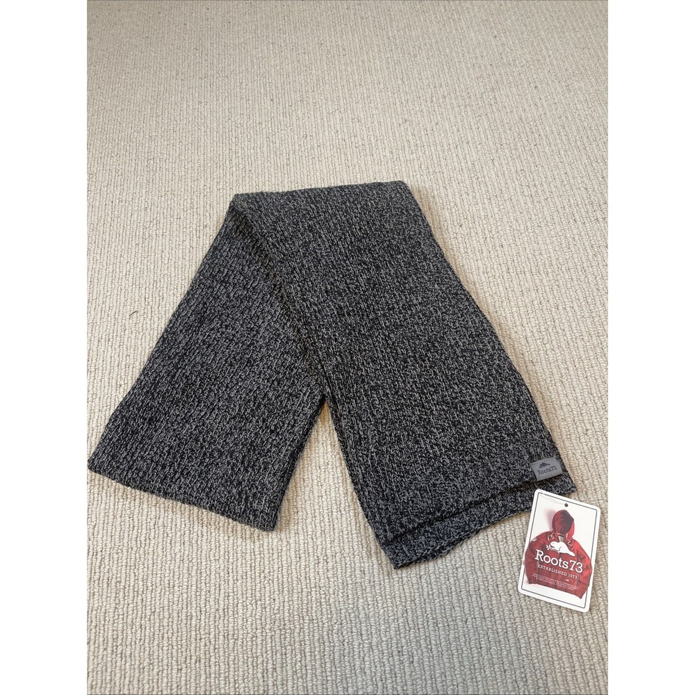 Roots73 Knit Scarf RavenLake Dark Charcoal Mix Unisex